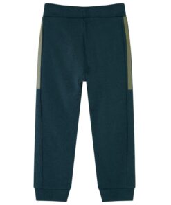 Kinderjoggingbroek met trekkoord 104 mosgroen