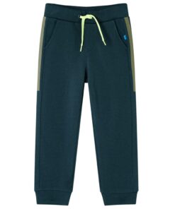 Kinderjoggingbroek met trekkoord 128 mosgroen