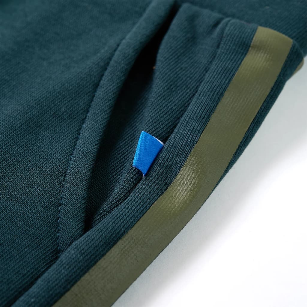 Kinderjoggingbroek met trekkoord 128 mosgroen - Image 5