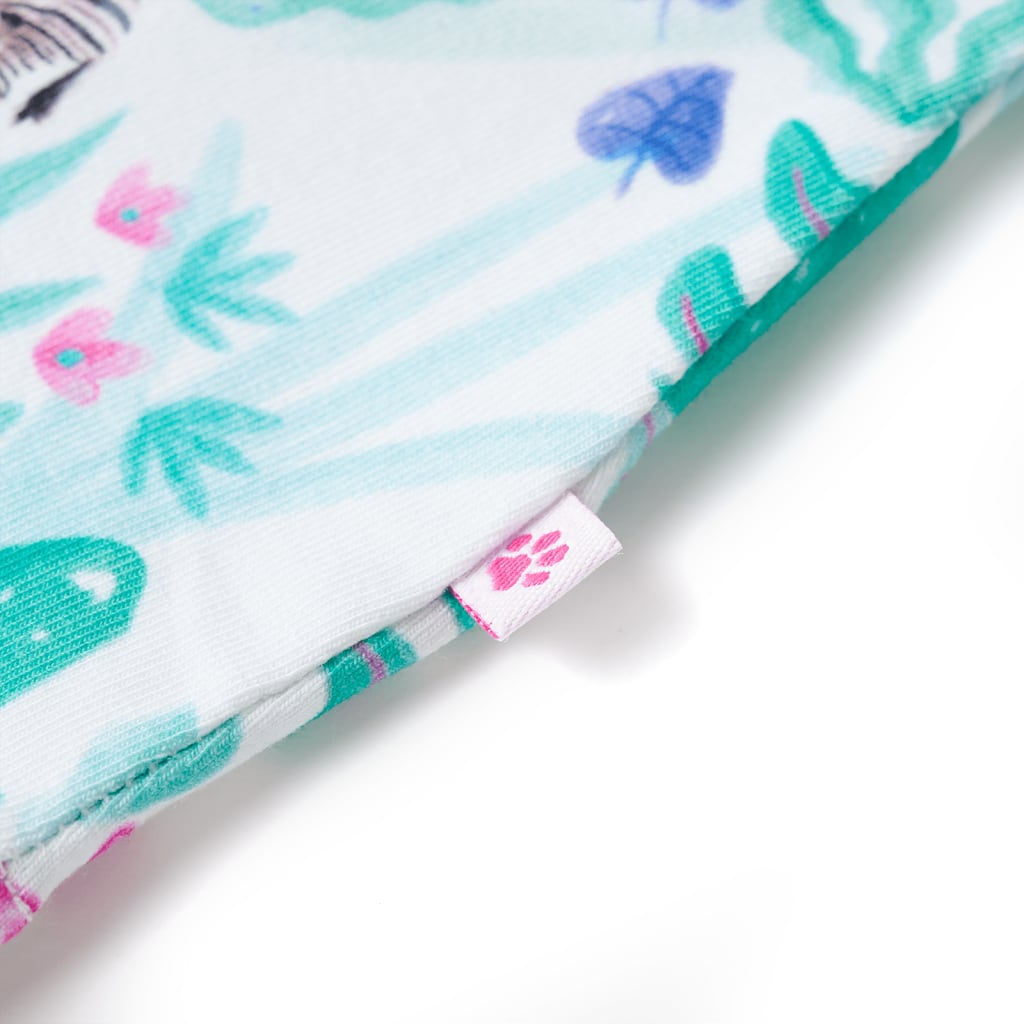 Kinderjurk 128 ecru en donkermintkleurig - Image 6