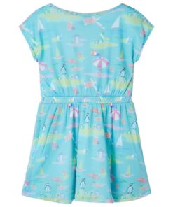 Kinderjurk 128 lichtzeeblauw