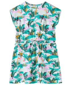 Kinderjurk 140 lichtmintkleurig