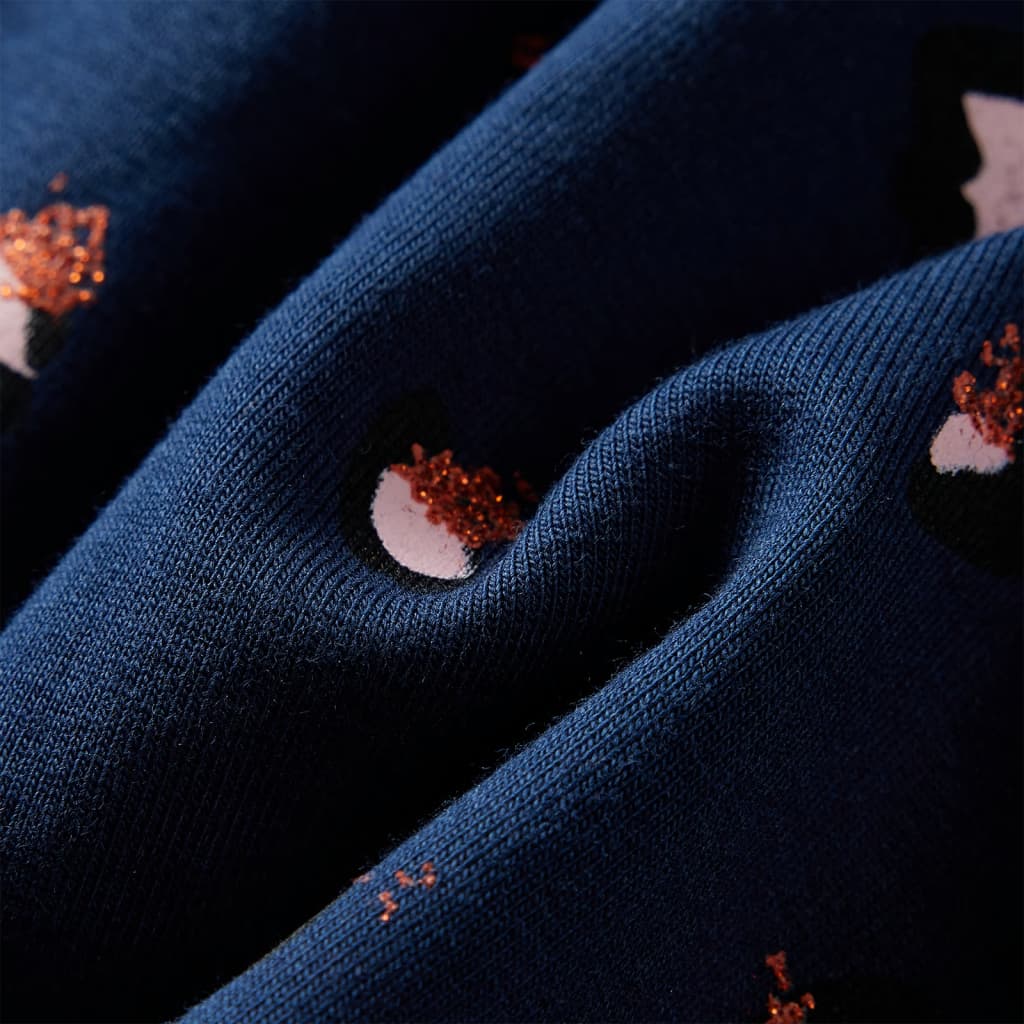 Kinderjurk met lange mouwen 116 marineblauw - Image 7