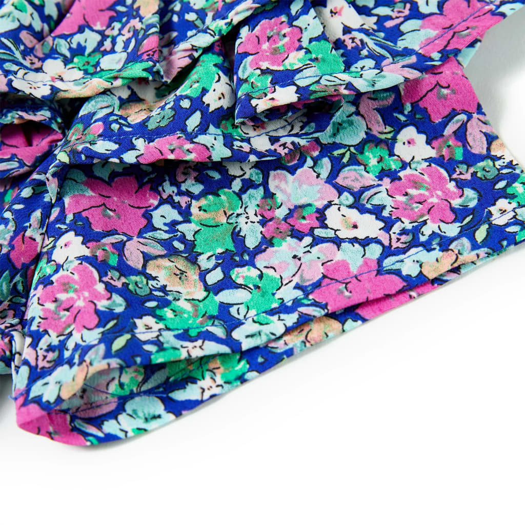 Kinderjurk met ruche mouwen 92 kobaltblauw - Image 4