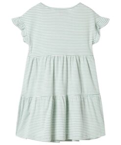 Kinderjurk met ruches aan de mouwen 104 mintkleurig