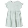 Kinderjurk met ruches aan de mouwen 116 mintkleurig