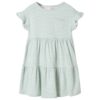 Kinderjurk met ruches aan de mouwen 128 mintkleurig