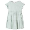Kinderjurk met ruches aan de mouwen 140 mintkleurig