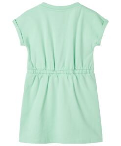 Kinderjurk met trekkoord 104 felgroen