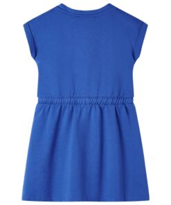 Kinderjurk met trekkoord 104 kobaltblauw
