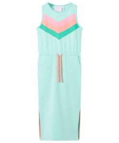 Kinderjurk met trekkoord 104 lichtmint