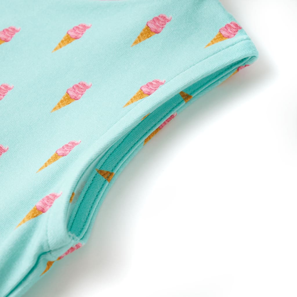 Kinderjurk met trekkoord 104 lichtmint - Image 4