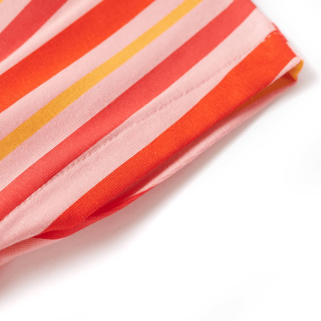 Kinderjurk met trekkoord 104 roze en rood - Image 4