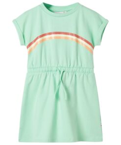Kinderjurk met trekkoord 116 felgroen