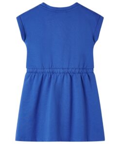 Kinderjurk met trekkoord 116 kobaltblauw