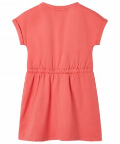 Kinderjurk met trekkoord 116 koraalkleurig