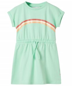 Kinderjurk met trekkoord 128 felgroen