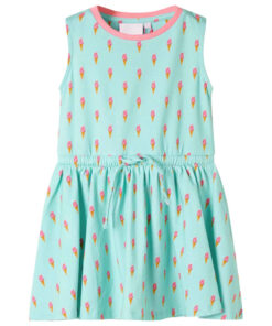 Kinderjurk met trekkoord 128 lichtmint