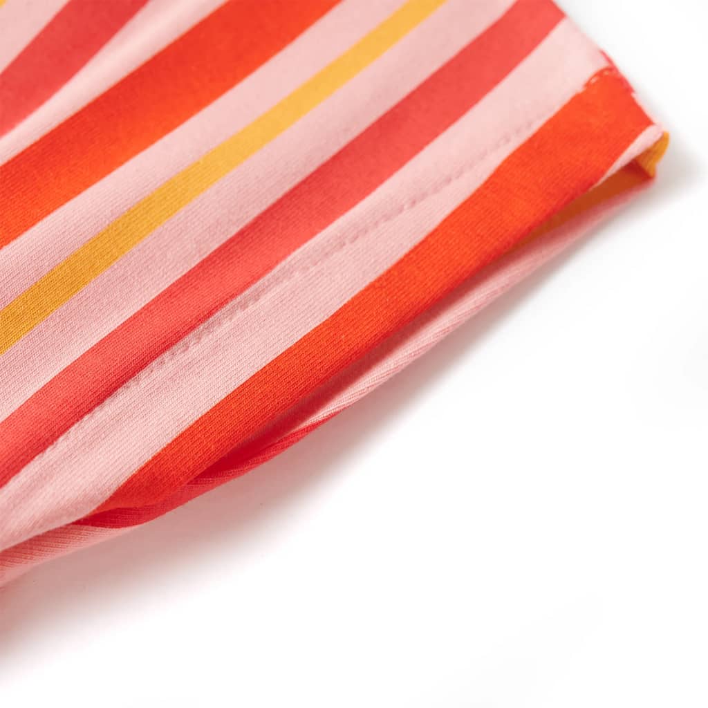 Kinderjurk met trekkoord 128 roze en rood - Image 4