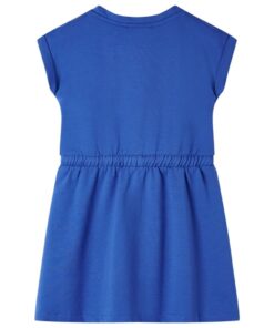 Kinderjurk met trekkoord 140 kobaltblauw