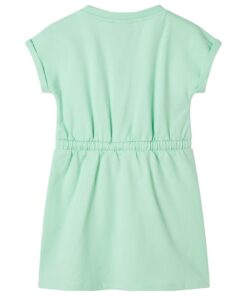 Kinderjurk met trekkoord 92 felgroen