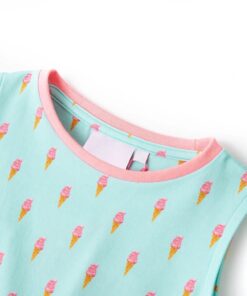 Kinderjurk met trekkoord 92 lichtmint