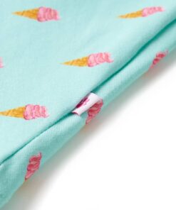 Kinderjurk met trekkoord 92 lichtmint