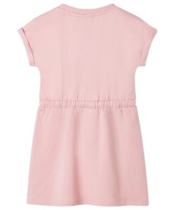 Kinderjurk met trekkoord 92 lichtroze