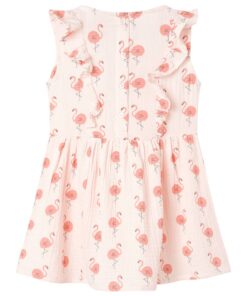 Kinderjurkje met ruches 104 zachtroze