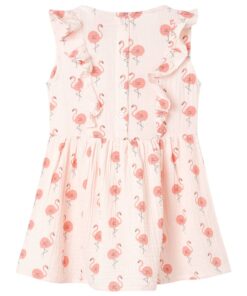 Kinderjurkje met ruches 92 zachtroze