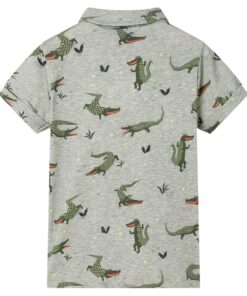 Kinderoverhemd 104 gemêleerd lichtkaki