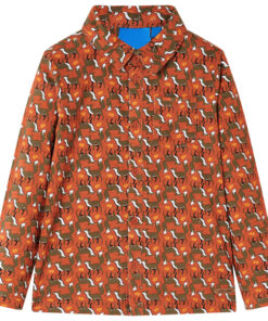 Kinderoverhemd 116 lichtroestkleurig