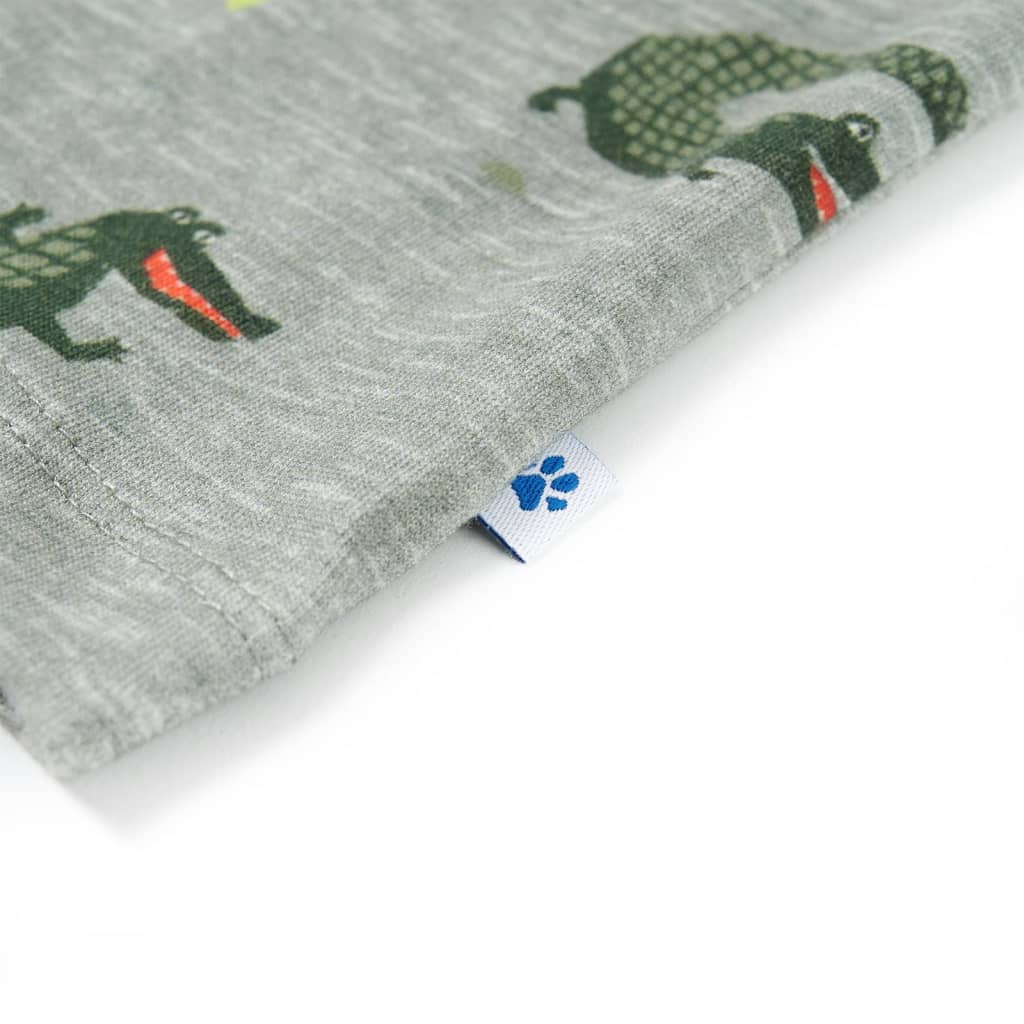 Kinderoverhemd 92 gemêleerd lichtkaki - Image 6