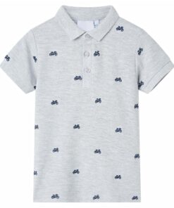 Kinderpoloshirt  104 gemêleerd grijs