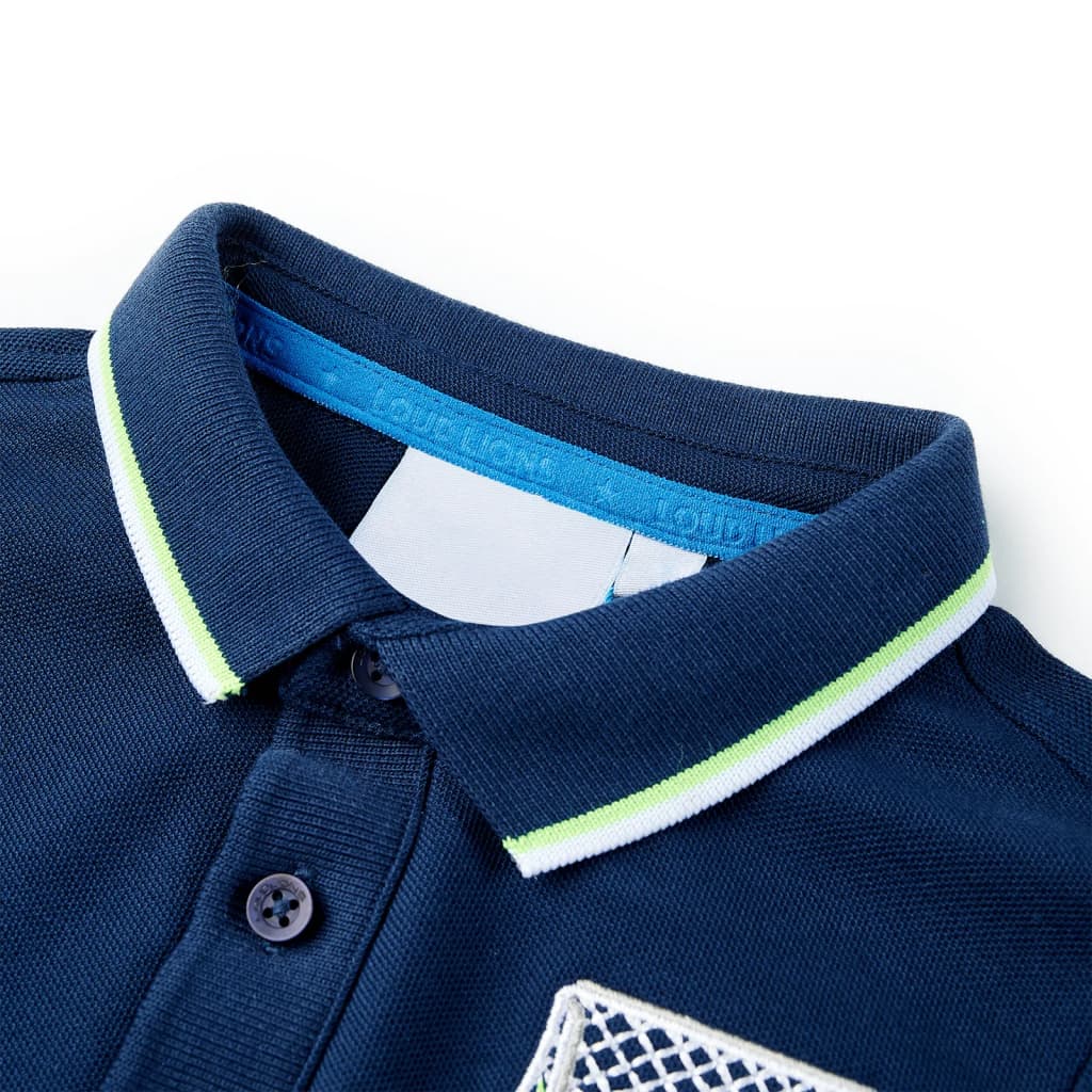 Kinderpoloshirt 104 marineblauw - Image 3