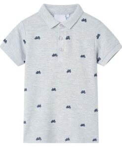 Kinderpoloshirt  116 gemêleerd grijs