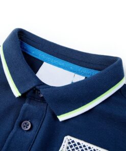 Kinderpoloshirt 116 marineblauw