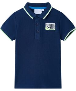 Kinderpoloshirt 116 marineblauw