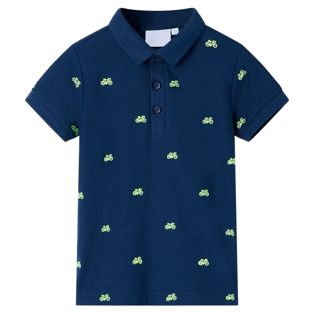 Kinderpoloshirt 116 marineblauw