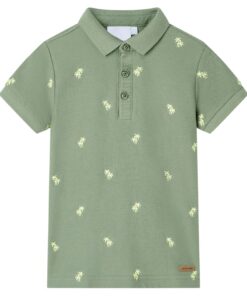 Kinderpoloshirt 128 kakikleurig