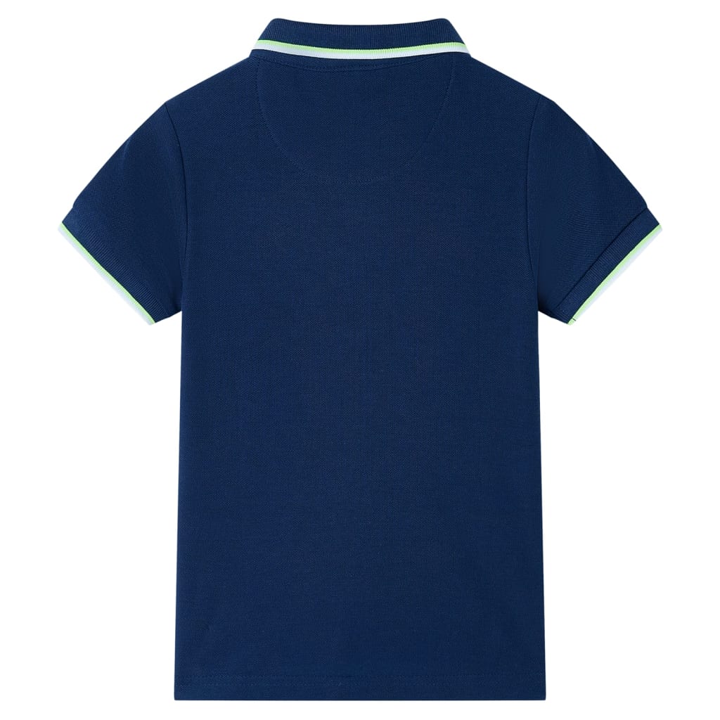 Kinderpoloshirt 128 marineblauw