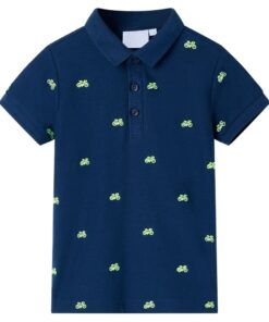 Kinderpoloshirt 128 marineblauw