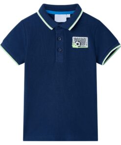Kinderpoloshirt 128 marineblauw