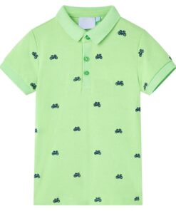 Kinderpoloshirt 128 neongroen