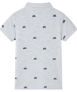 Kinderpoloshirt  140 gemêleerd grijs
