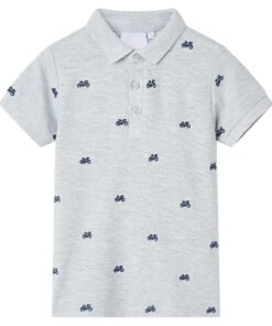 Kinderpoloshirt  140 gemêleerd grijs