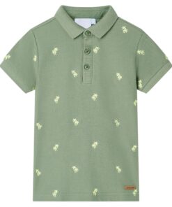 Kinderpoloshirt 140 kakikleurig