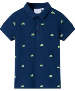 Kinderpoloshirt 140 marineblauw