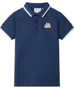Kinderpoloshirt 92 donkerblauw
