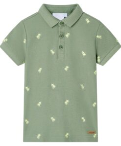 Kinderpoloshirt 92 kakikleurig